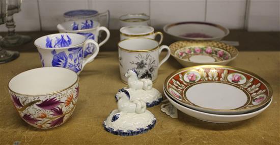 Small group of 19th century teaware